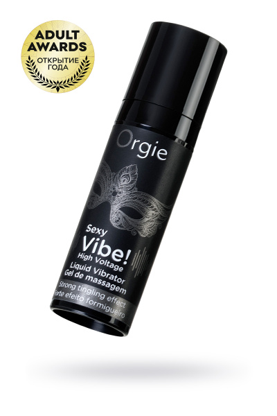 Гель для эротического массажа Orgie Sexy Vibe High Voltage с усиленным эффектом вибрации, 15 мл