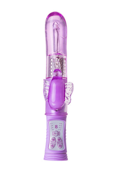 Вибратор TOYFA A-Toys HIGH-TECH Fantasy с клиторальным стимулятором, фиолетовый 22,5 см.