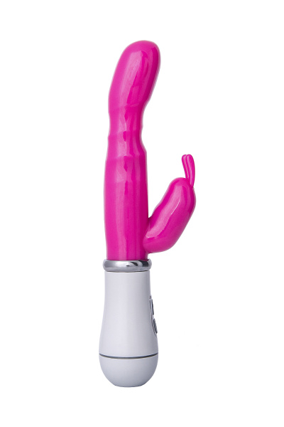 Вибратор с клиторальным стимулятором  TOYFA A-Toys, розовый, 20 см, Ø 2,5