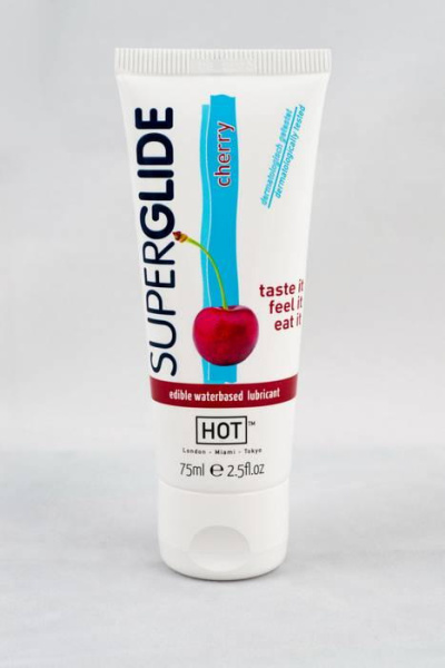 Лубрикант съедобный на водной основе Superglide  для орального секса со вкусом вишни 